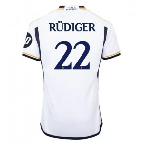 Real Madrid Antonio Rudiger #22 Replica Home Stadium Shirt 2023-24 Short Sleeve